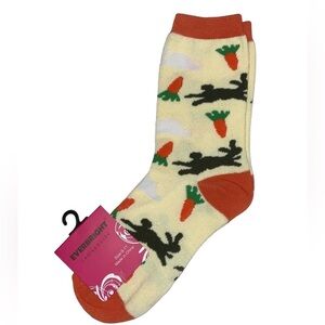 Everbright Easter Socks Women’s Bunny Crew Carrots Yellow 9-11 Yellow Multicolor